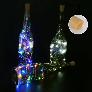 

Wine Bottle Cork Shaped led Spark Starry String Lights Christmas Wedding Party Indoor Outdoor Decoration lights lamp