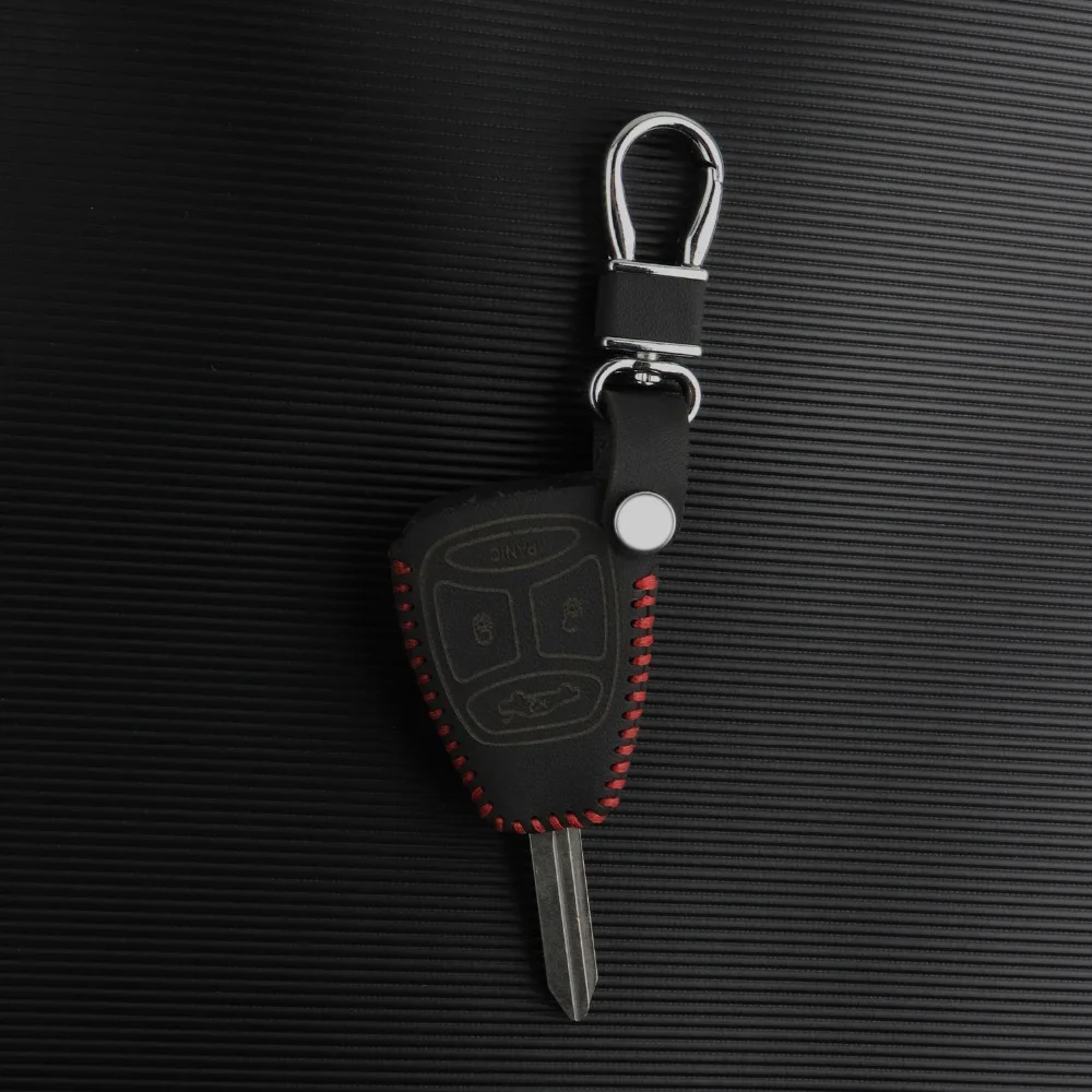 Топ Кожаный чехол для ключей fiat Dodge Chrysler journey Jeep wrangler Cherokee Liberty compass longitude чехол для ключей