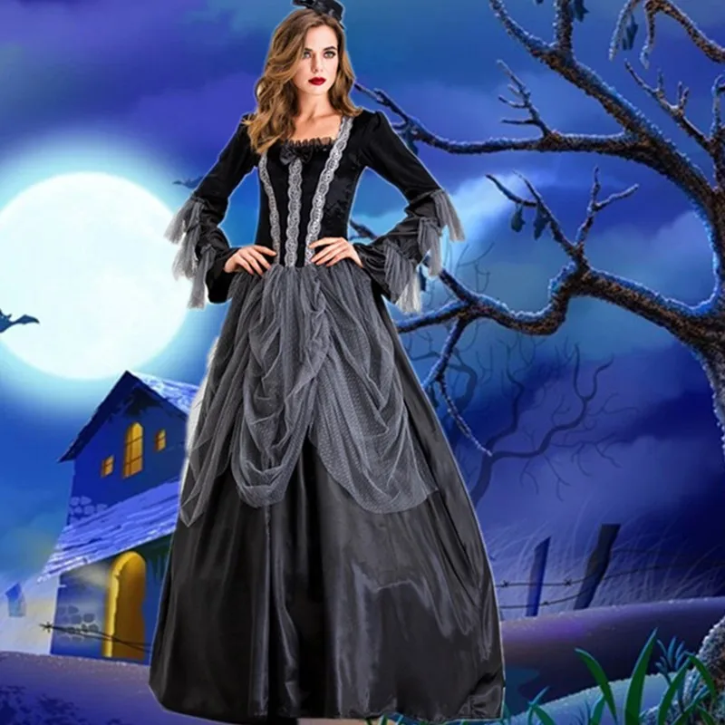 

Halloween Day of The Dead Scary Horror Zombie Witch Vampire Cosplay Costume Easter Purim Flower Fairy Ghosts Bride Fancy Dress