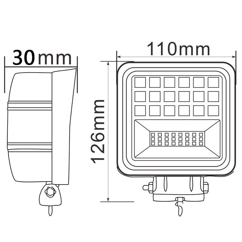 ADZOON 4 дюйма 126W светодиодный рабочий светильник 4WD 12v 24V для бездорожье принт