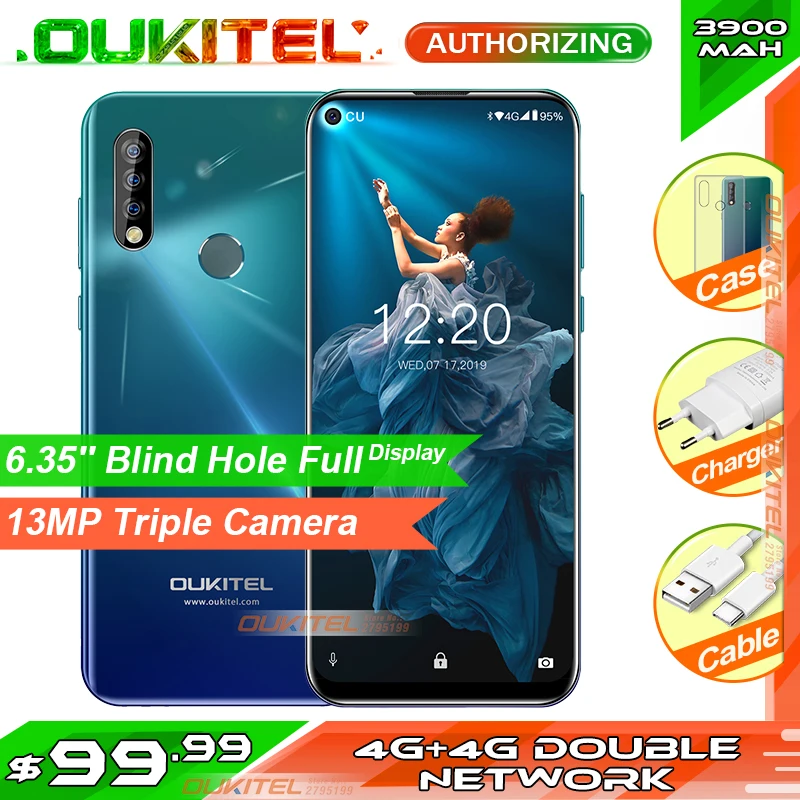 

OUKITEL C17 Pro 6.35'' 4GB RAM 64GB ROM MT6763 4G Smartphone Fingerprint Face ID Unlock Android 9.0 3900mAh Mobile Phone