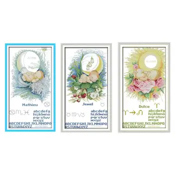 

Baby moon painting counted printed on the canvas 11CT 14CT DIY kit Cross Stitch embroidery needlework Sets home decor