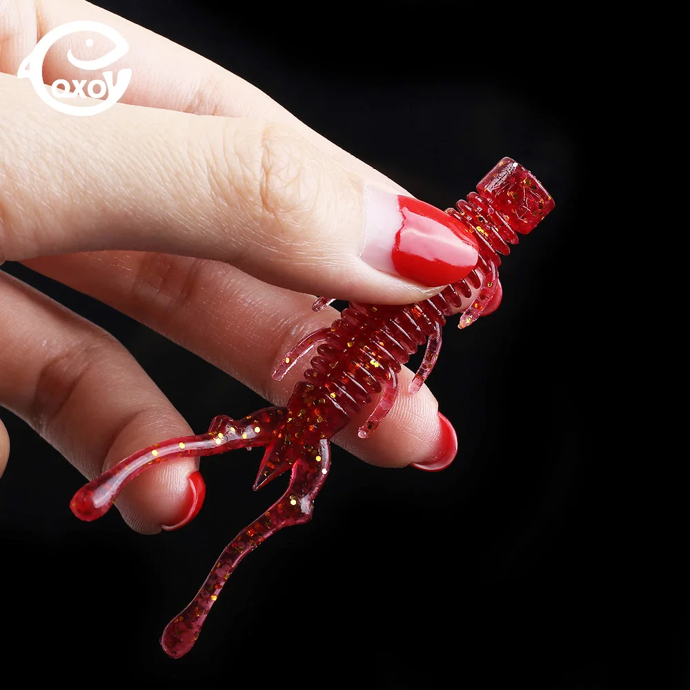 QXO 10pcs/lot Fishing Lure Soft Lure Silicone Bait TPE Sea Fishing Worm Spinnerbait Surface Lure Shrimp Lure  Accessories