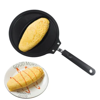 

Cast aluminum Omelette Frying Pan Uncoated Non-stick Egg Wrap Rice Cooker Mold Crepe Roll Maker Kitchen Cookware For Gas Stove