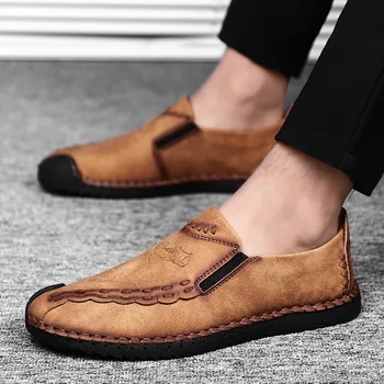 

M- Men's casual England low cut single shoes fashion set foot slip breathable round head comfortable daily outdoor shoes