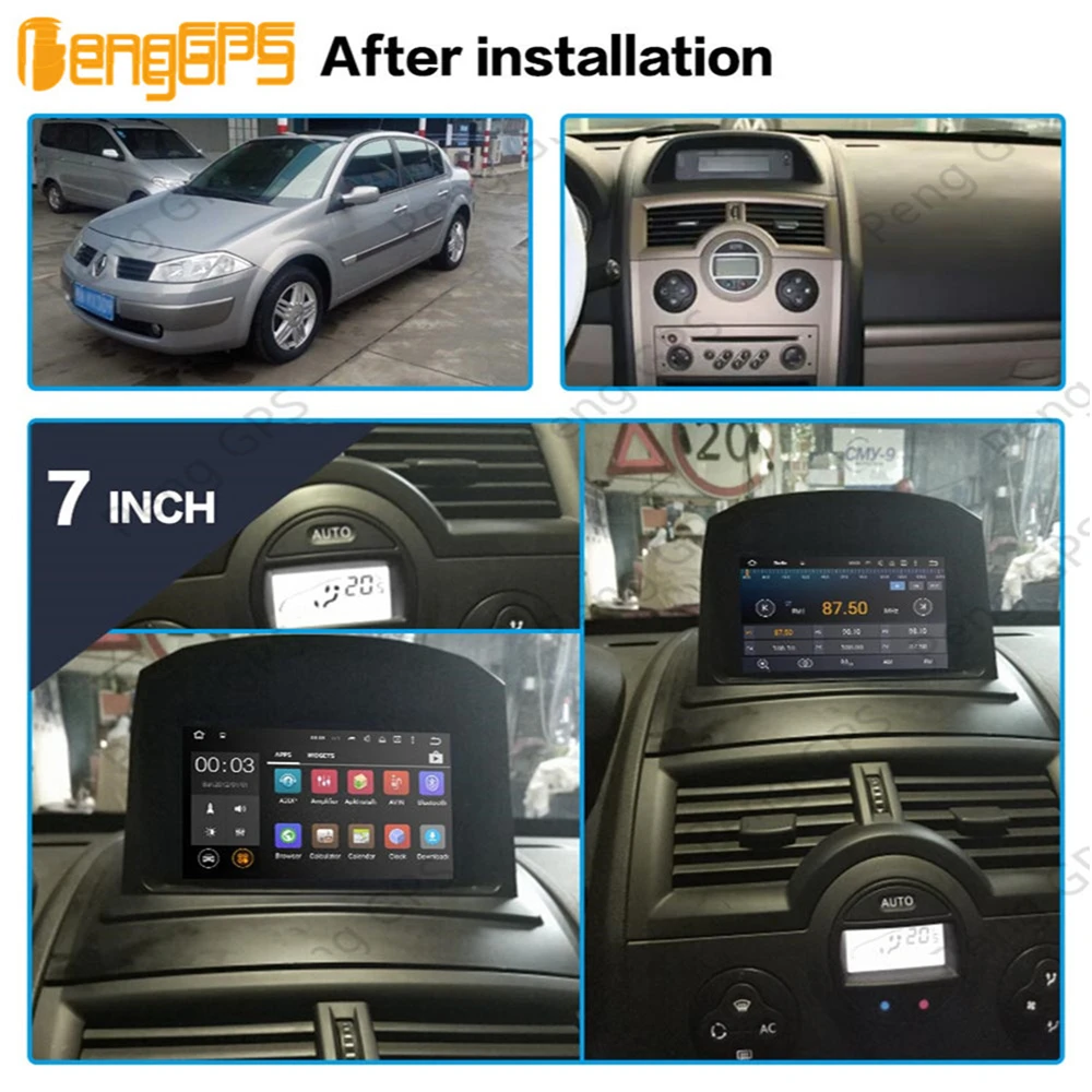 Clearance Android 9.0 PX5 4+64GB car DVD player Built-in DSP Car multimedia Radio For Renault Megane 2 Fluence 2002-2008 GPS Navigation 1