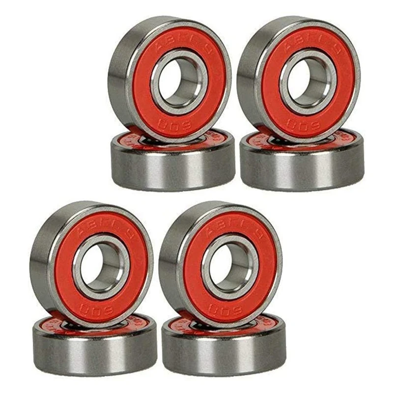 New 10Pcs ABEC 9 608 RS скейтборд подшипники для Лонгборда роликовые подшипники|Детали и