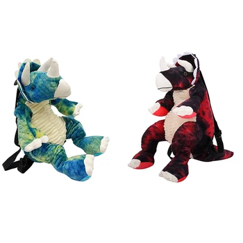 

Fashion Parent Child Creative 3D Dinosaur Backpack Cute Animal Cartoon Plush Backpack Dinosaurs Mini Bag