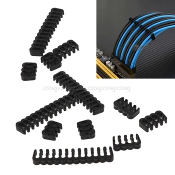 

12Pcs PP Cable Comb /Clamp /Clip /Dresser For 2.5-3.0 mm Cables Black 6/8/24 Pin for cable connector Jy23 19 Dropship