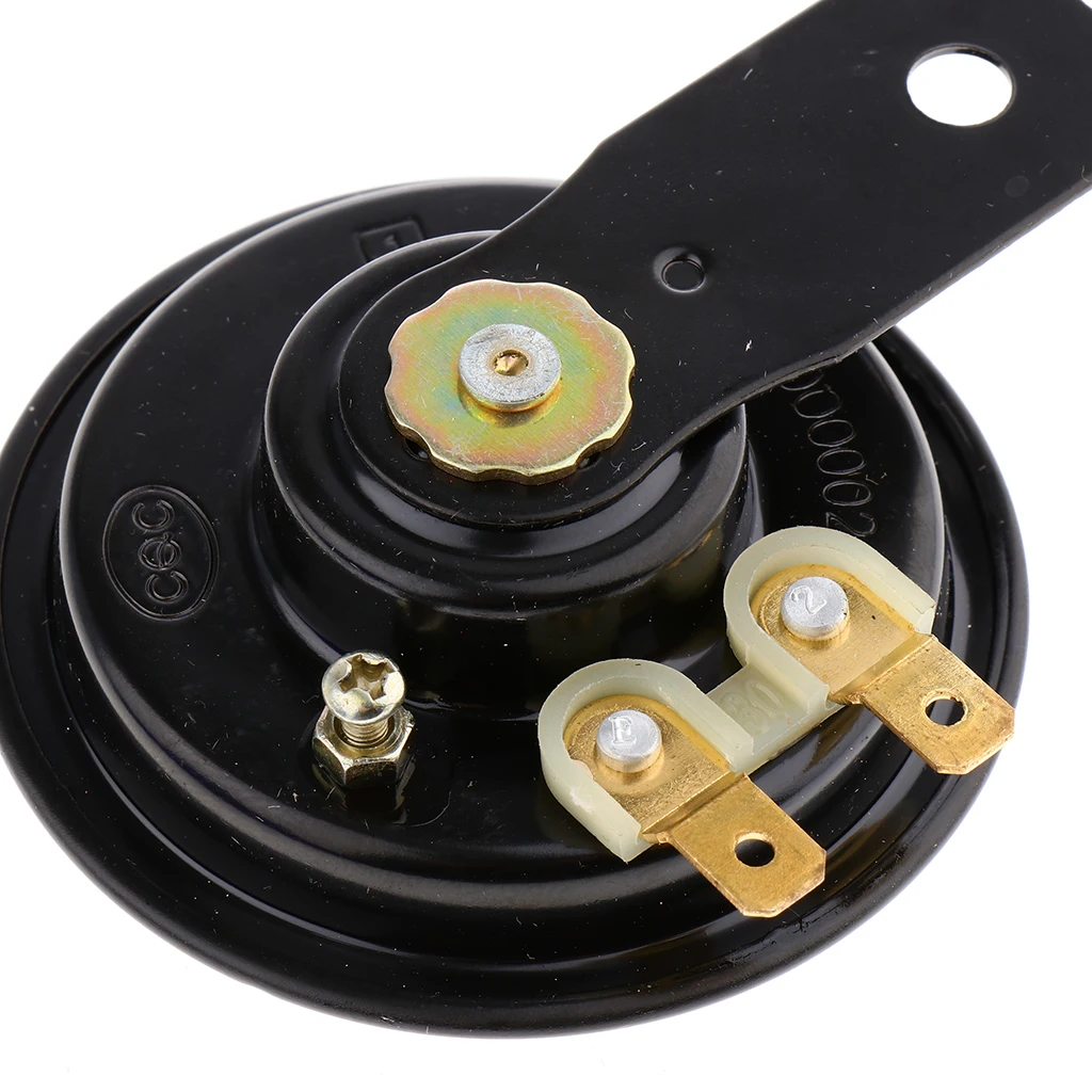 48V Universal Motorbike Electric Air Speaker Loud High Tone Sound Shockproof Black for Scooter Mopeds Dirt Bikes