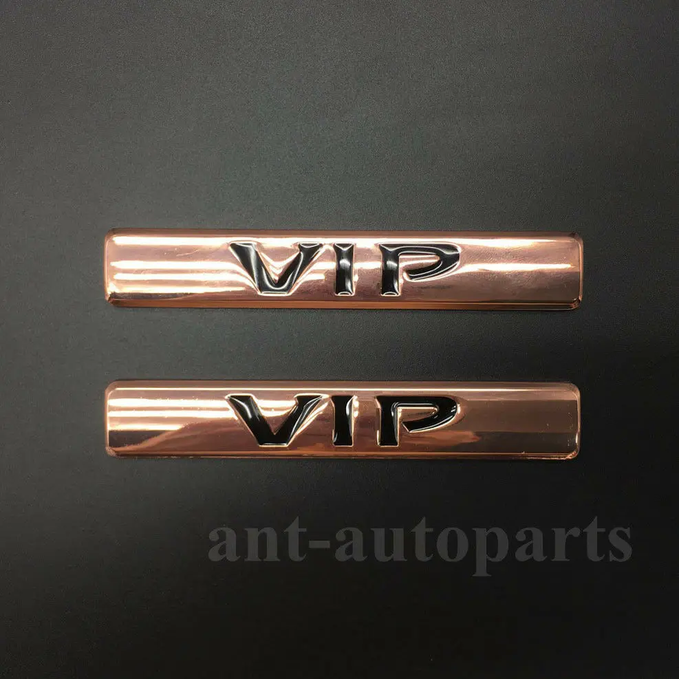 

2x металлические VIP Роскошные эмблемы, автомобильные наклейки на боковую часть ствола значок задней двери наклейка Стикеры 2.5L