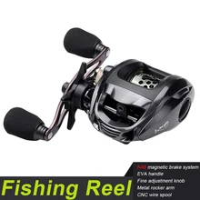 Baitcasting Reel 6.3:1 Gear Ratio 5.5kg Metal/EVA Handle Fishing Reel Ball Grip Spool Spinning Reel Saltwater Reel For Carp