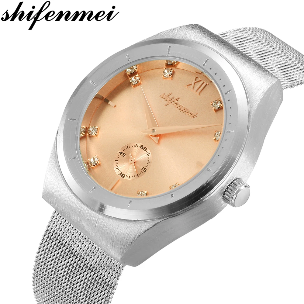

Shifenmei Watch Women Fashion Dress Quartz Watches Lady Stainless Steel Waterproof Wristwatch Rose Gold Clock Relogio Feminino