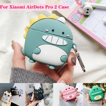 

cute dinosaur headphone Case For Xiaomi AirDots Pro 2 Case catroon silicone Protective case For Xiaomi mi Air 2 mi Air 2s Cover