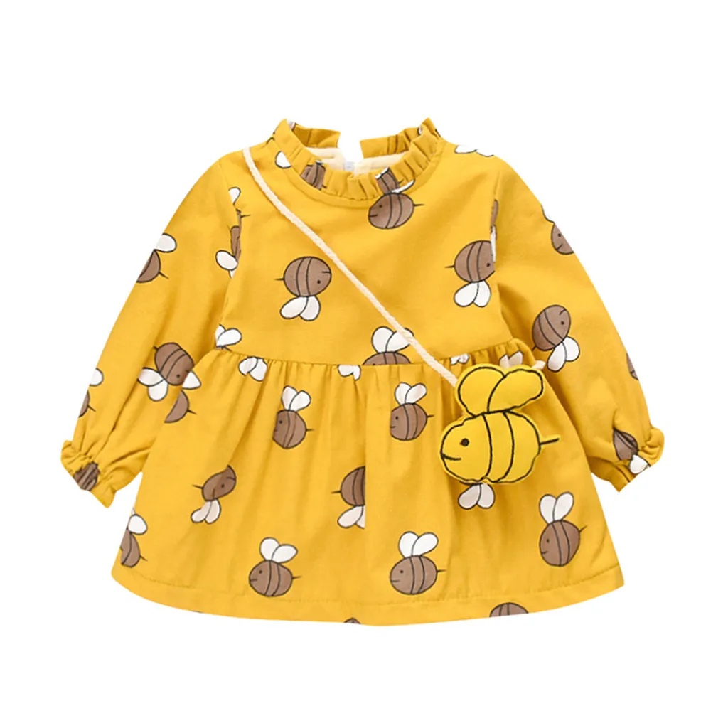 Платье для маленьких девочек Новинка 2019 года осенне зимняя одежда малышей