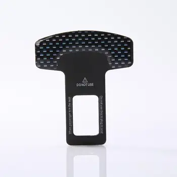 

2 Pcs Safety Belt Buckles Real Carbon Fiber Car Seat Alarm Canceler Stopper Seat Belts Accessories