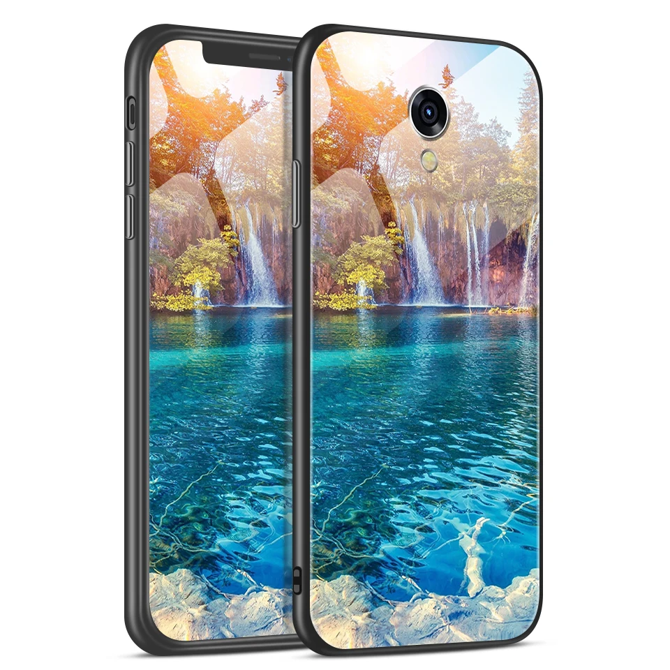 H121 Для Meizu M5 M6 M8 M9 Note звездный узор закаленное стекло чехол для Meizu Note 8 9 чехол для телефона Meizu Note5 ТПУ Защитная оболочка - Цвет: H121