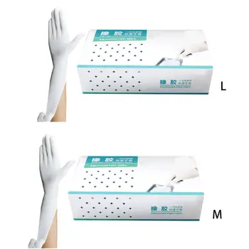 

100Pcs/Box Disposable Latex Gloves Powder Free Smooth Touch Safety Protective Hand Cover for Examination Beauty Dental
