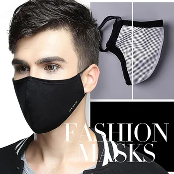 

Washable Face Mouth Mask Dust-proof For Man Women With Activated Carbon Filter Mask Anti Dust PM2.5 Cloth Cotton Face Masks