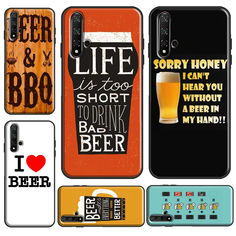 Чехол BEER HUMOUR QUOTES JOKES для Huawei Y7 Y6 2019 Nova 5T Coque Honor 20 Pro 9X 8X 10i 9 10 Lite 8A Shell | Мобильные