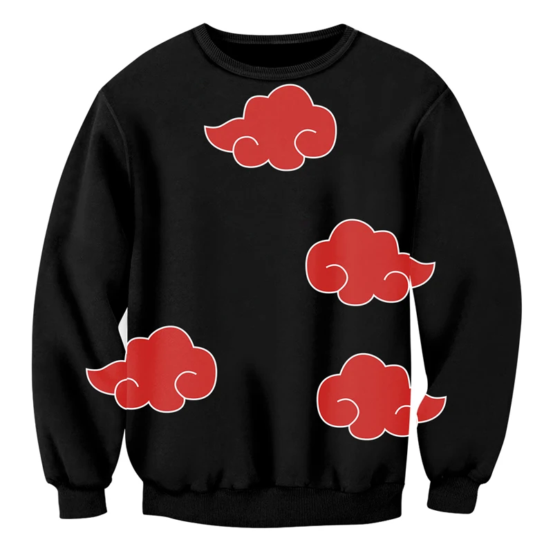 

3D Naruto Men Sweatshirt Red Clouds Harajuku Men Clothes New Anime Design Casual Pullovers Men Sweatshirts Drop Ship Polyester