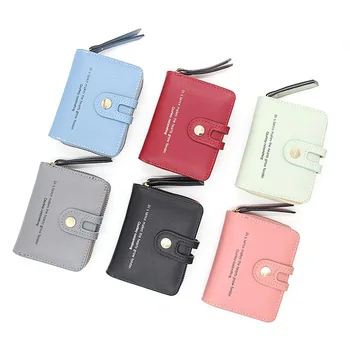 

2020 Women's Wallet Fashion Small Wallet PU Leather Zipper Wallet Short Coin Purse Card Holder Wallet Women