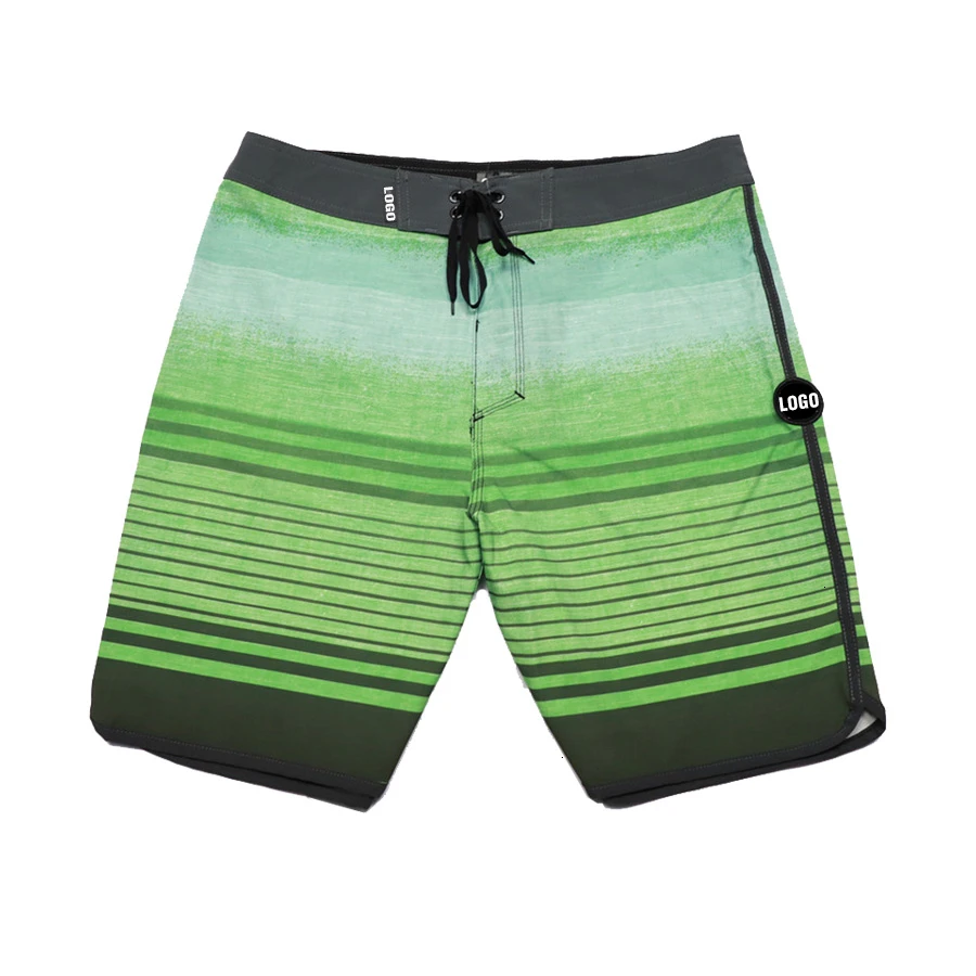 Men's Waterproof Boardshorts Quick Dry Spandex Elastic Bermuda Board Shorts New High Quality Swim Trunks Surf Shorts - Цвет: 6
