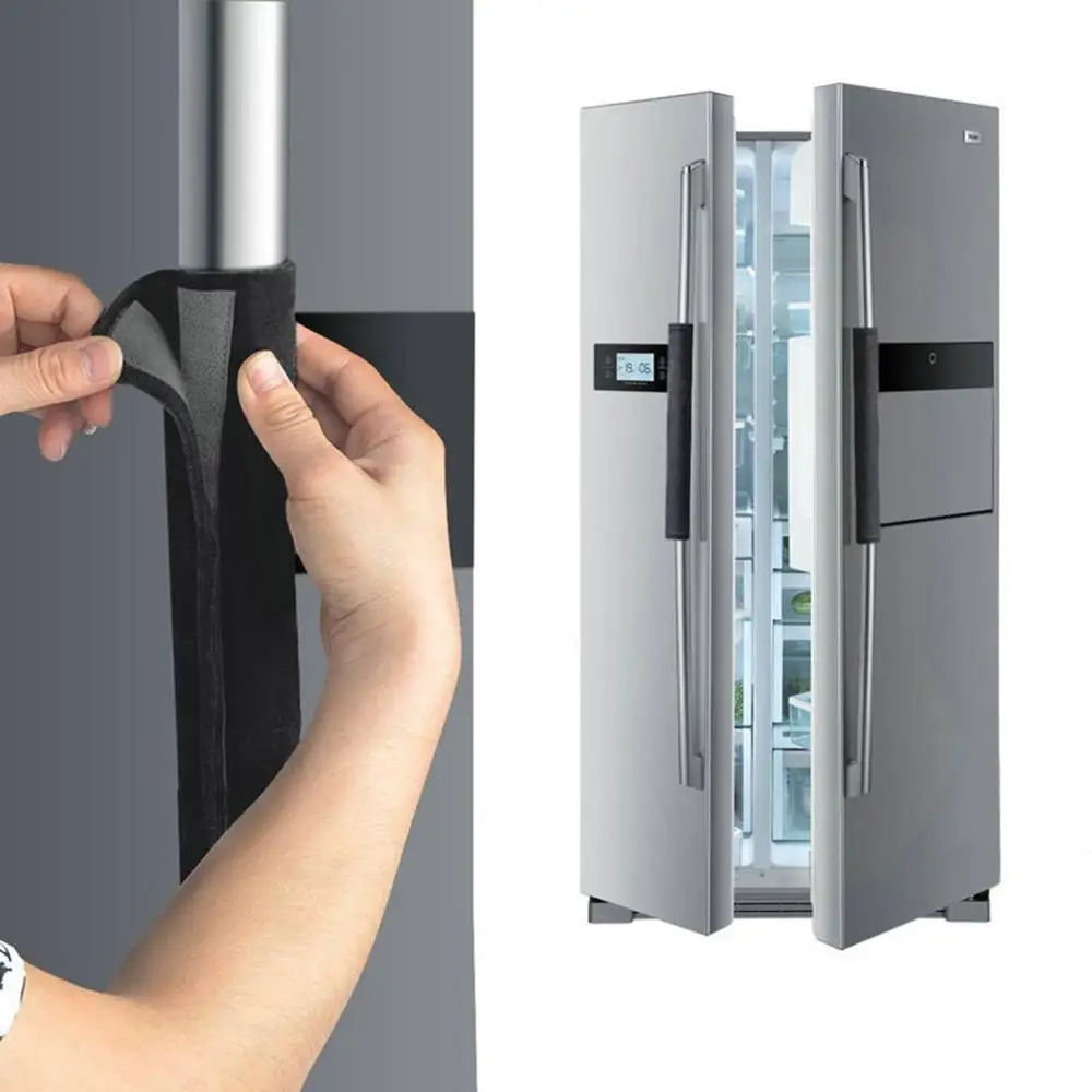 

Refrigerator Door Handle Cover Kitchen Appliance Decor Handles Antiskid Protector Gloves for Fridge Oven Keep off Fingerprint 10
