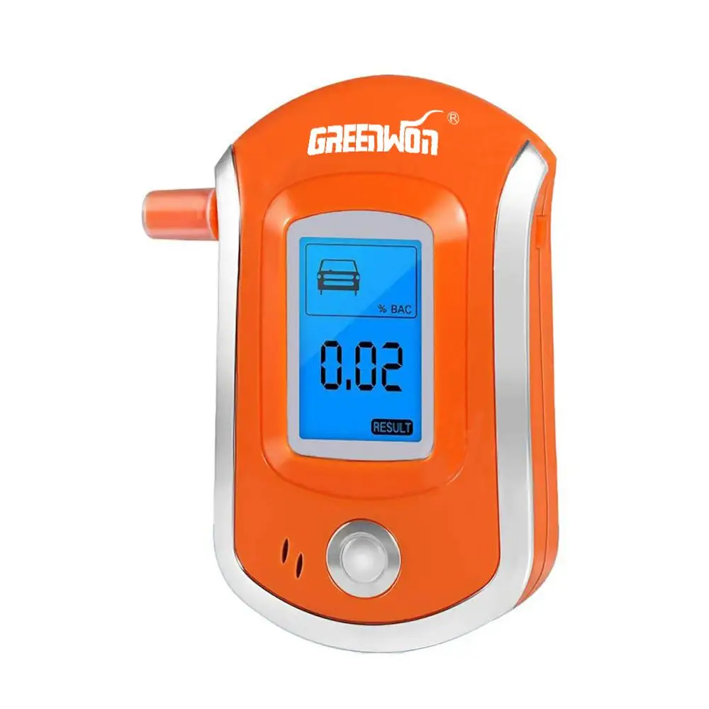 Orange GREENWON, цифровой алкотестер, Алкотестер AT6000, алкотестер, алкотестер, блокировочная коробка, этиловый детектор алкоголя - Цвет: Orange