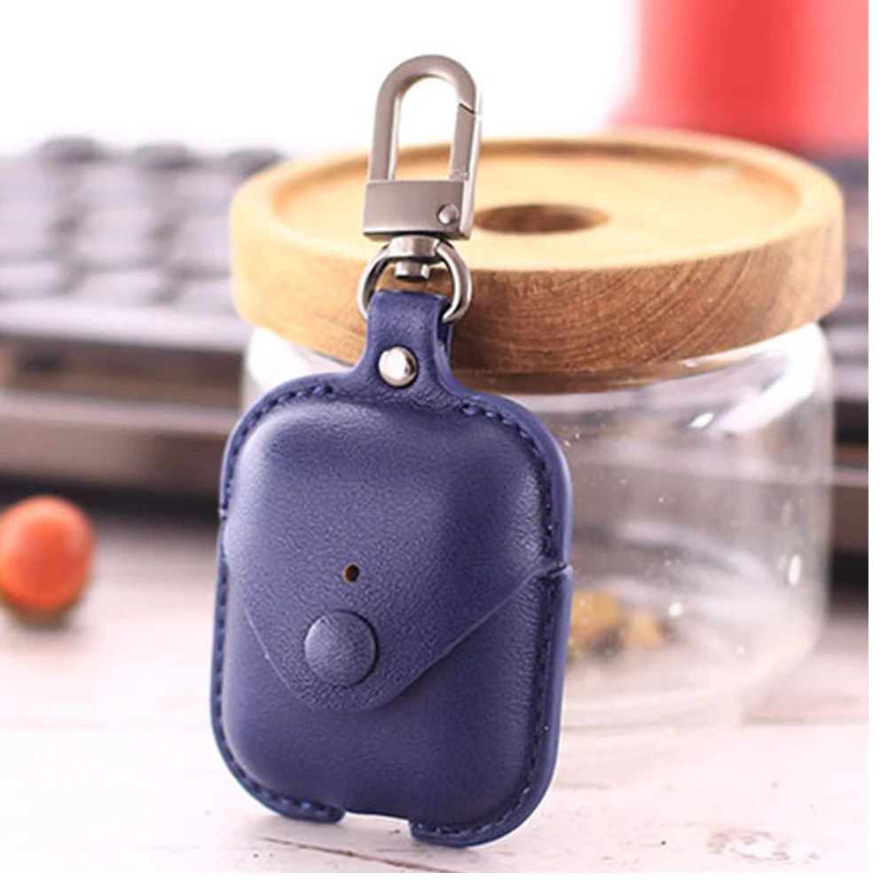 

Artificial Leather Shock Resistance Storage Bag Wireless With Keychain Organizer Ultra Thin Protective Case For Apple Earphone