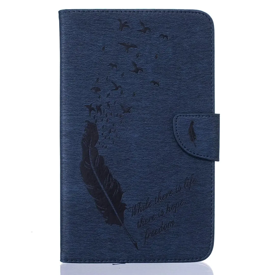 Модный чехол из искусственной кожи для Samsung Galaxy Tab S2 8,0 T710 SM-T715 T715 8,0 дюймов подставка с кошельком слот для карт Чехол+ пленка - Цвет: navy