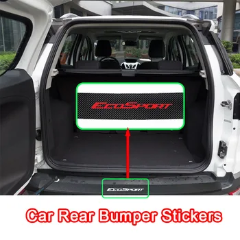 

Car Trunk Protection Sticker For Ford Ecosport PU Leather Car Rear Bumper Stickers Car-Styling