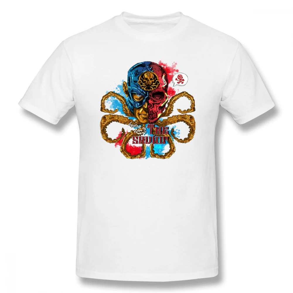 

Hail Hydra Of Usa Vs The Saviour Skull Man off white Men's Basic Short Sleeve T-Shirt 100 Percent Cotton Graphic Tshirt
