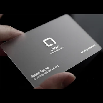 

100 pcs/lot custom Transparent PVC visit cards Customized clear/frost Business Card printing