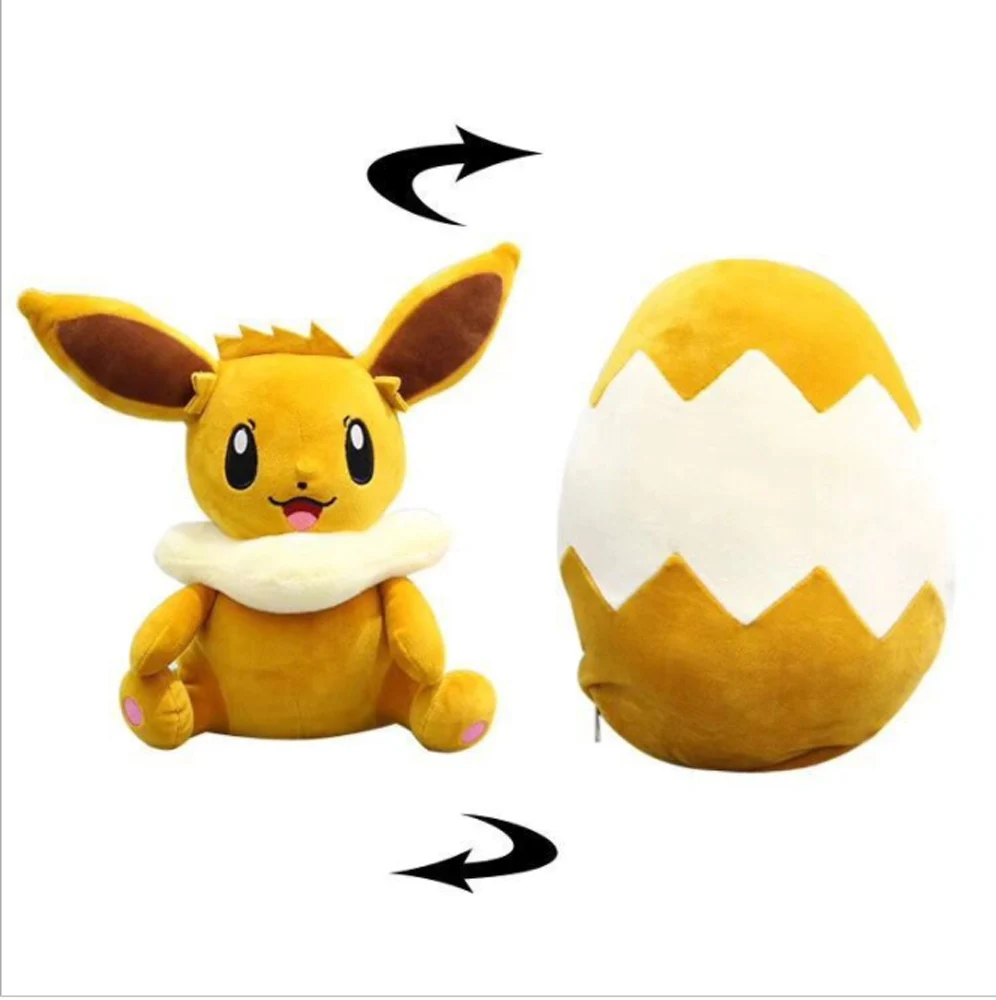 30CM Eevee Egg 4 стиля 20 см Дитто метамон Пикачу Бульбазавр чармандер, Сквиртл наизнанку Подушка плюшевая игрушка кукла Розничная - Цвет: 30CM Eevee Egg
