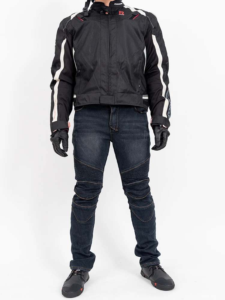 waterproof fleece bike jeans black 1