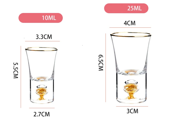 Мозаика 24 из золотой фольги Кристальный ликер, водка Саке стеклянный графин высшего класса дух самогон аксессуары Sheezer мини бокал для вина