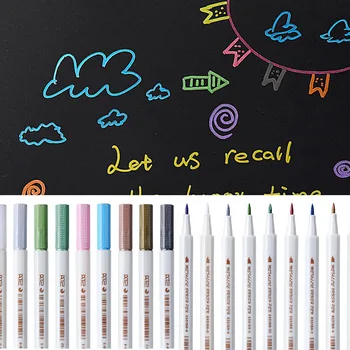 

10 Colors Metallic Marker Pen DIY Scrapbooking Crafts Soft Brush For Drawing DIY Photo Album Scrapbooking Crafts Card Making