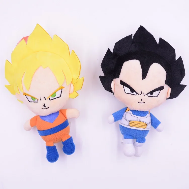 [Top] 5pcs/lot Dragon ball Super Saiyan Son Goku Piccolo Vegeta doll Stuffed plush toy model Home Decoration child kids Gift