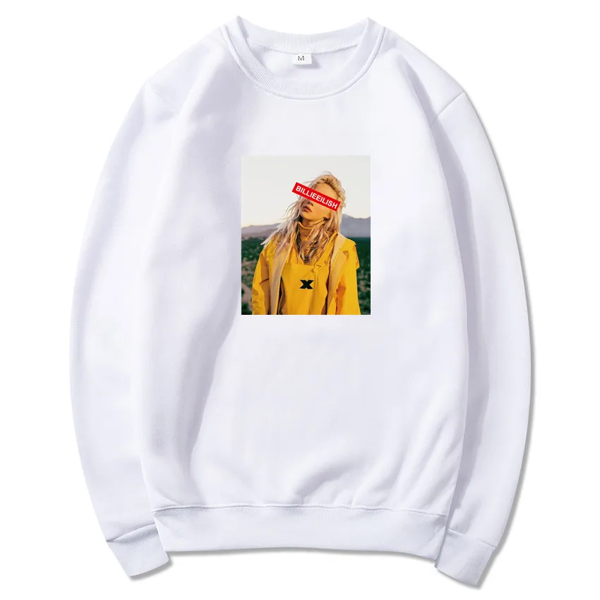 Мужская Уличная толстовка с круглым вырезом Billie Eilish модная капюшоном в стиле хип