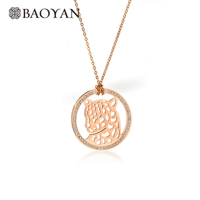 Clearnance-распродажа Baoyan модное ожерелье s 2019 кристалл из нержавеющей стали розовое