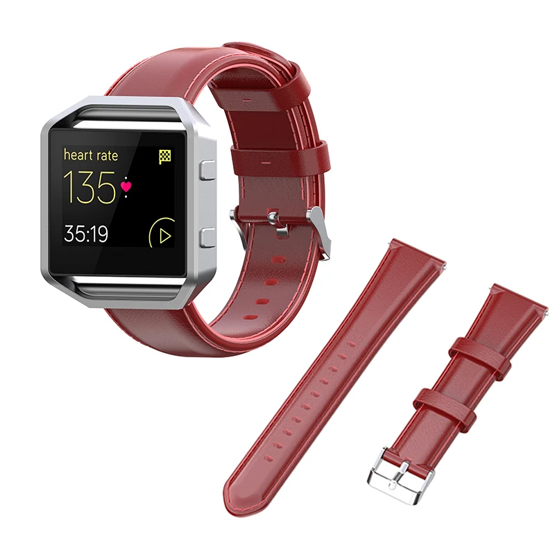 Масло воск кожаный ремешок для Fitbit blaze 23 мм часы ремешок аксессуары кожаный браслет Мода