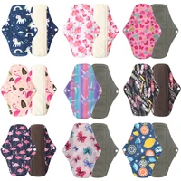 Washable Menstrual Pad Panty Liner Reusable Cloth Sanitary pad Hygienic and Soft Washable Charcoal Menstrual Dropshipping 1