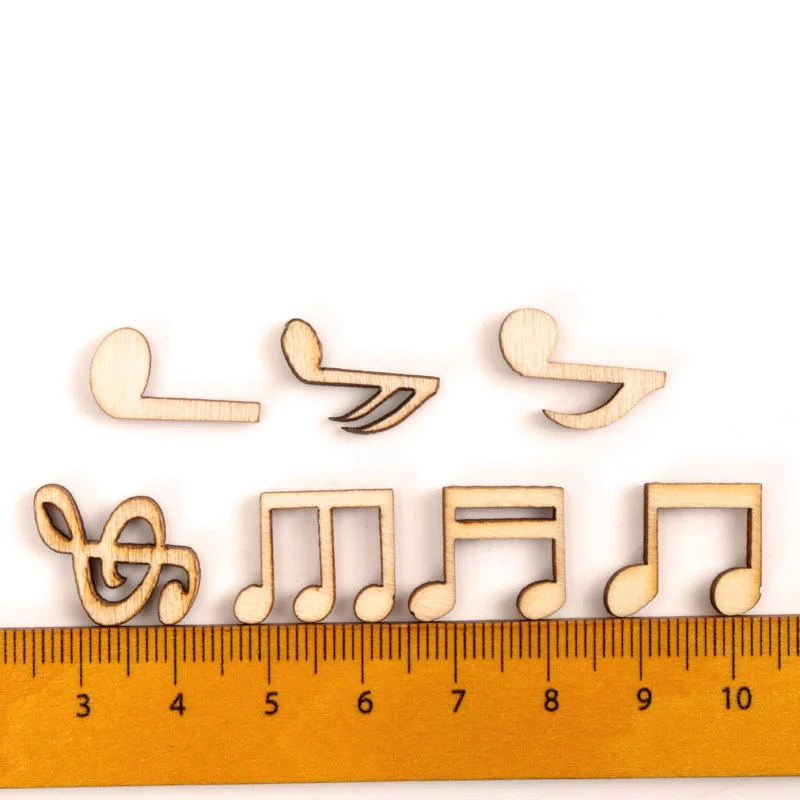 Natural-Mix-Cute-Note-Pattern-Wooden-Scrapbooking-Painting-Craft-For-Handmade-DIY-Accessory-Home-Decoration-16 (5)