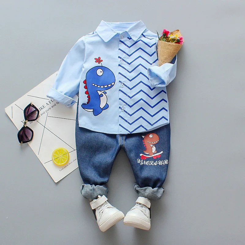 Fashion Children Boys Cartoon Clothing Suits Baby New Boy Pants 2Pcs/Sets Spring Autumn Clothes Toddler Tracksuits | Детская одежда и