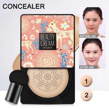 

Air Cushion BB Cream Whitening Concealer Oil Control Make Up with Mushroom Puff SK88