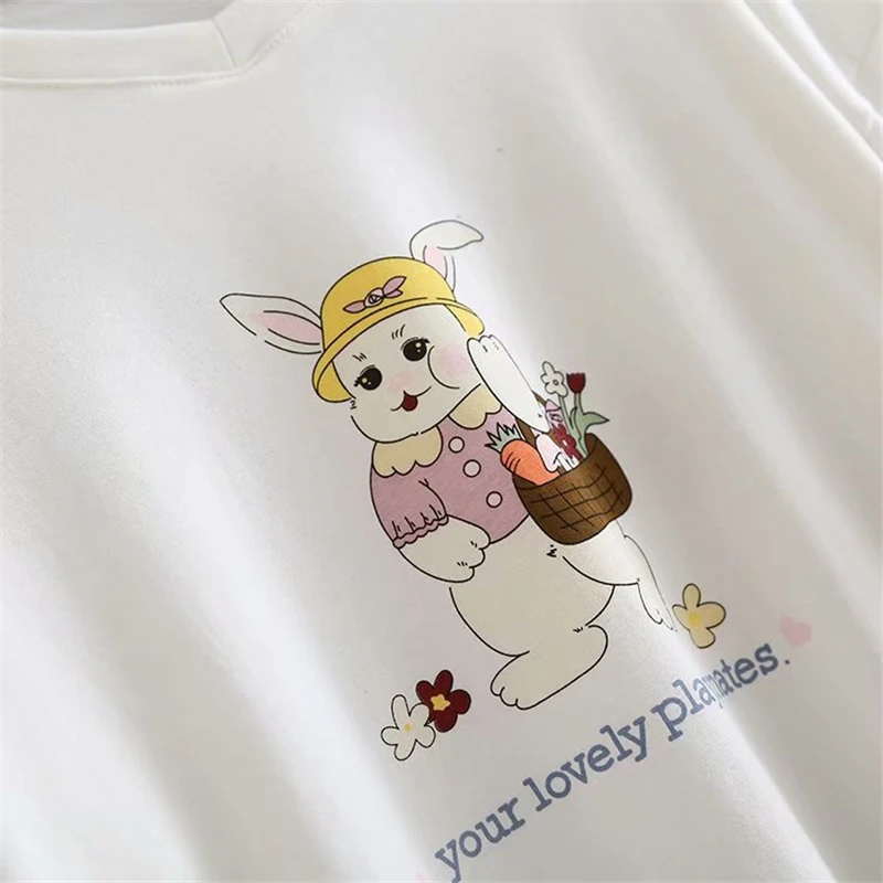 MERRY PRETTY, Хлопковые женские футболки на шнуровке с мультяшным принтом, летняя Клетчатая Лоскутная футболка с коротким рукавом, Femme, базовые топы, футболки