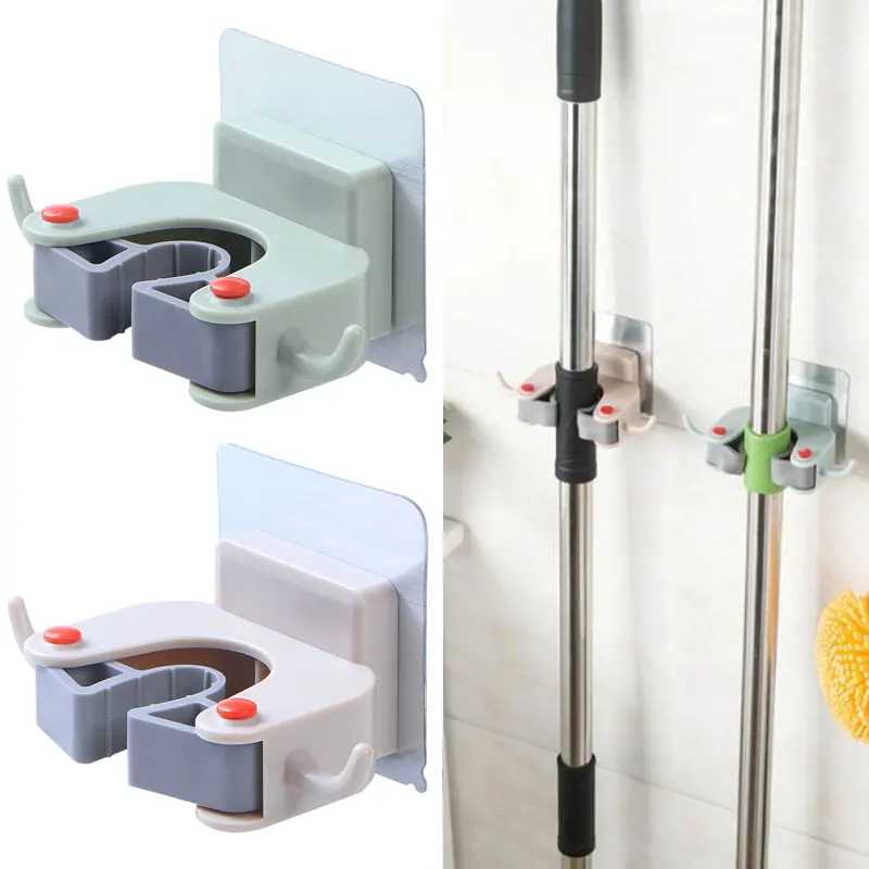 Угловой органайзер для ванной комнаты держатель швабры клейкий зажим