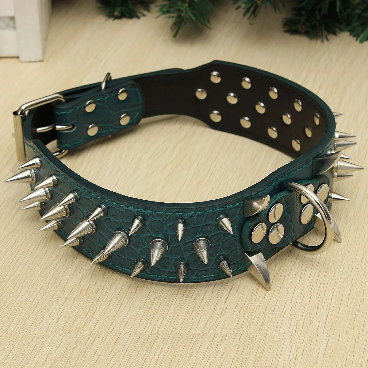 50-66cm 5 Color Pet Collars Dog Collars Personalised Pet Collar Spiked Studded Leather Pet Dog Mastiff Heavy Collar