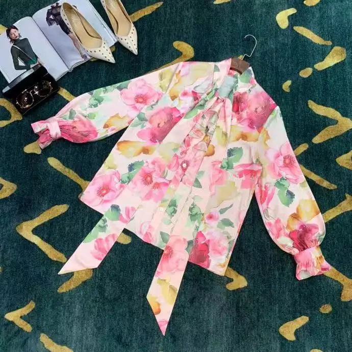 AH12271, модные женские блузки и рубашки,, Подиумные, Роскошные, известный бренд, Европейский дизайн, вечерние, стильная женская одежда